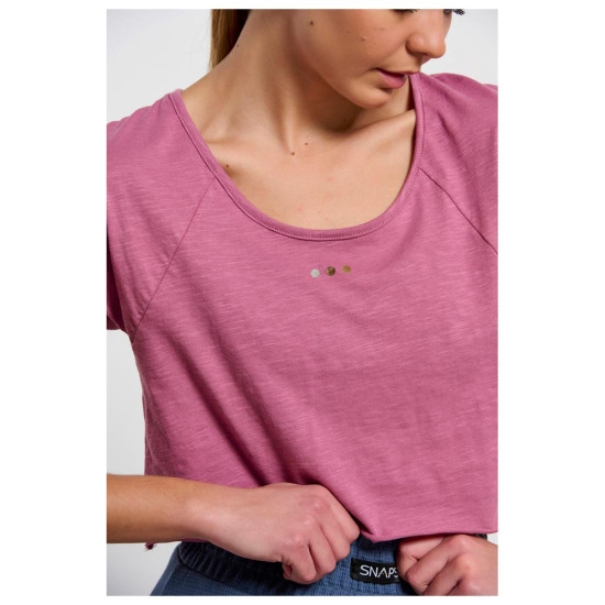 Bodytalk Γυναικεία κοντομάνικη μπλούζα Cropped